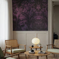 Shielded Leaf Purple Mural Wallpaper - room preview 06