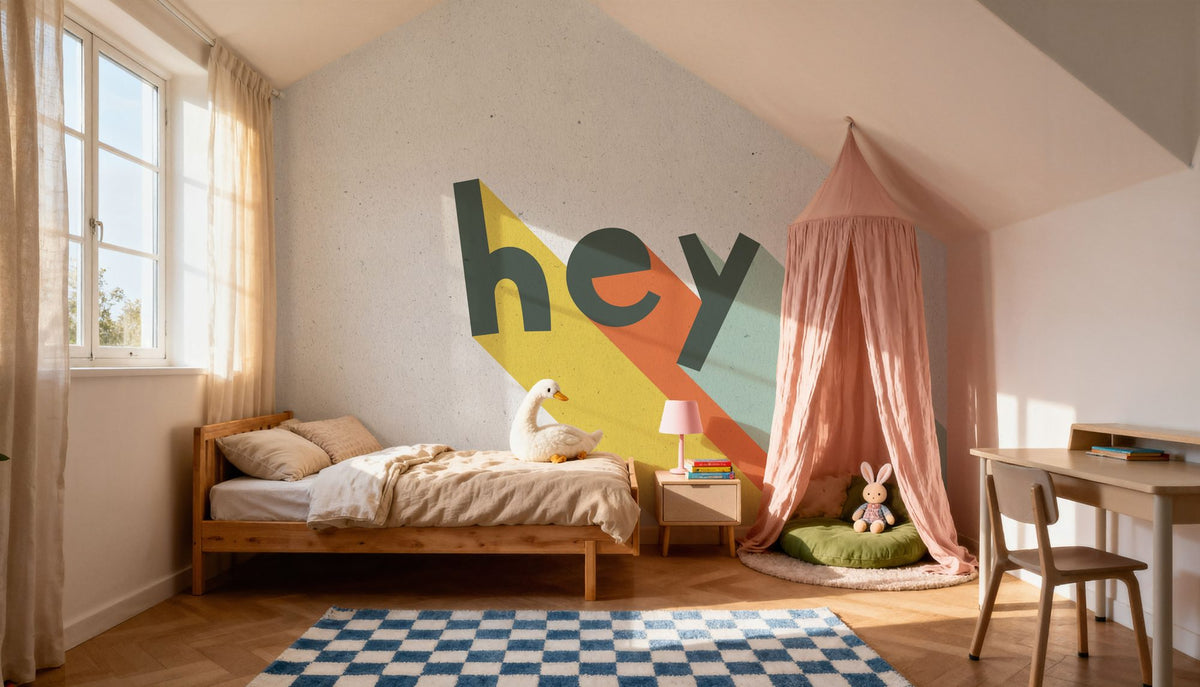 Hey Rainbow Mural Wallpaper - room preview 06