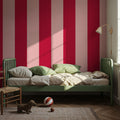 Circus Stripes, Red & Pink Mural Wallpaper - room preview 06