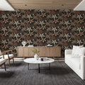 Palmera Luxe, Black Mural Wallpaper - room preview 06