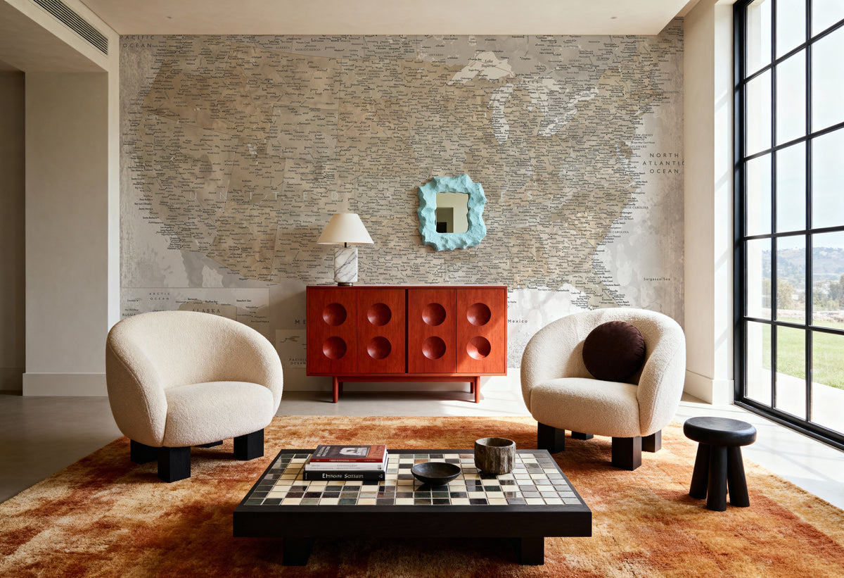 US Map Detailed - Kacia Mural Wallpaper - room preview 06