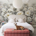 Watercolor Peonies Fall Mural Wallpaper - room preview 06