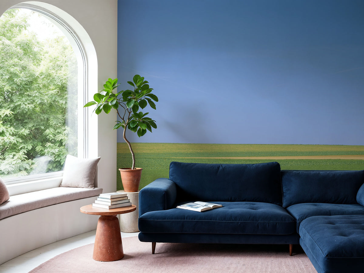 Serene Meadow Vista Mural Wallpaper - room preview 06
