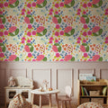 Happy Flowers, Milk Mural Wallpaper - room preview 06