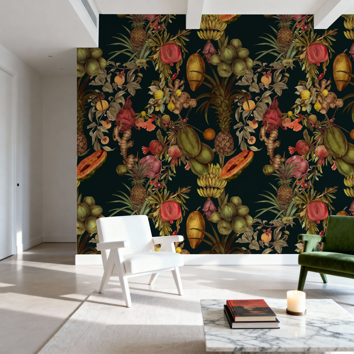 Juicy Fruits, Midnight Mural Wallpaper - room preview 06