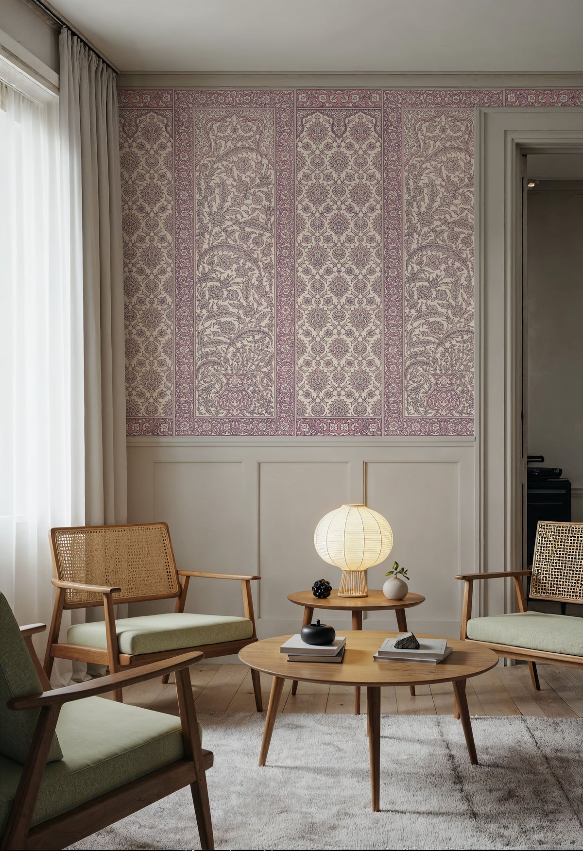 Riad Ornaments, Rose Mural Wallpaper - room preview 06
