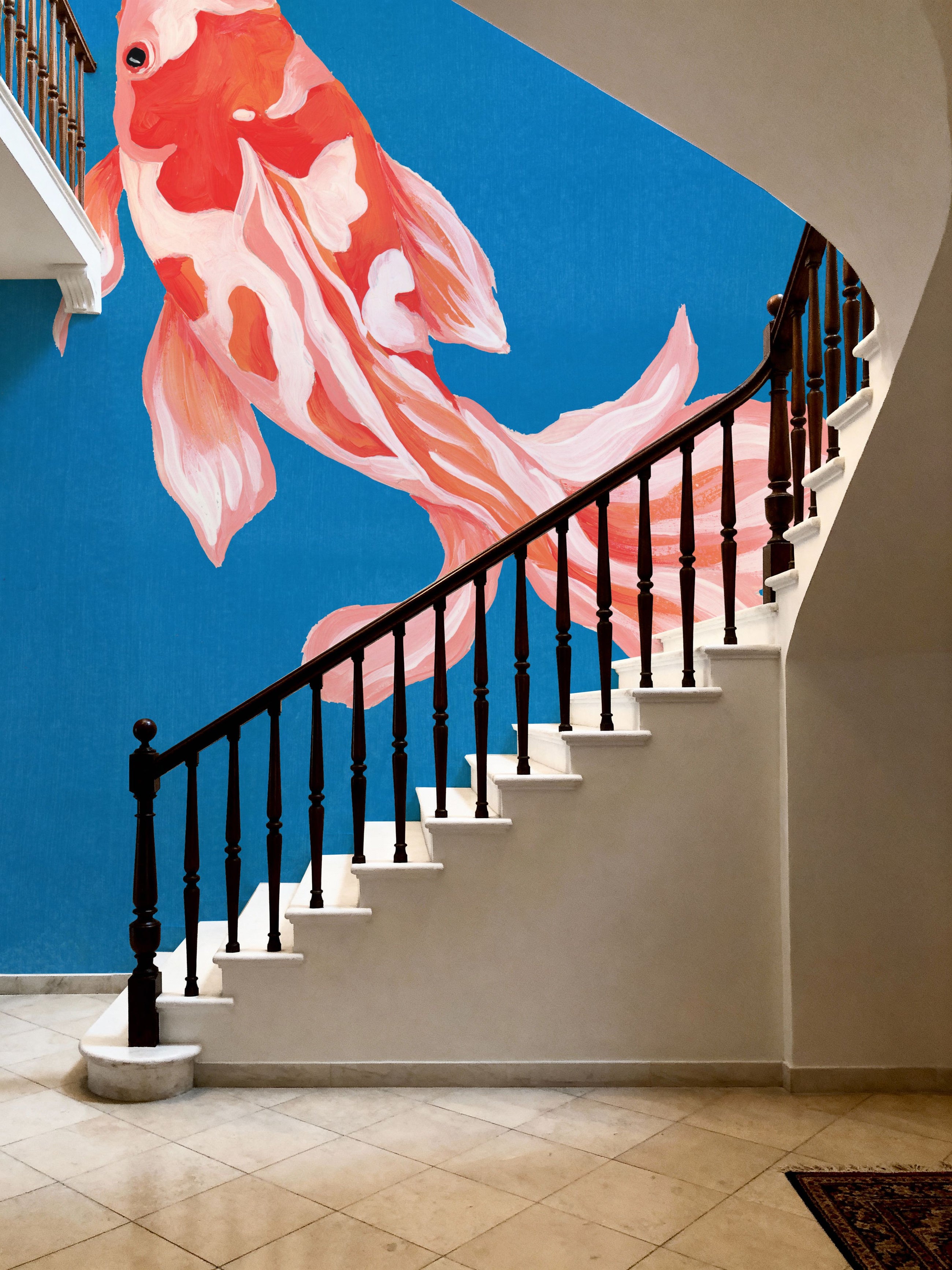 Colorful Koi II Mural Wallpaper
