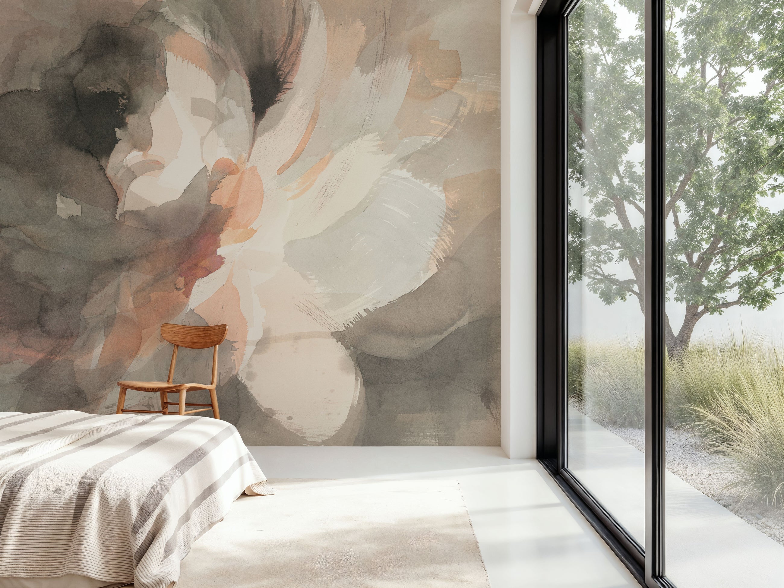 Abstract Peony Mural Wallpaper