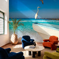 Egret Harbor Mural Wallpaper - room preview 06