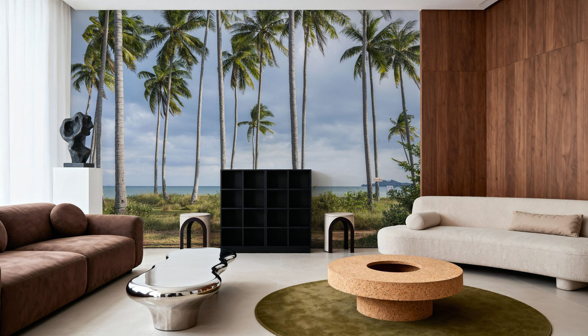 Coastal Palms Mural Wallpaper - room preview 06