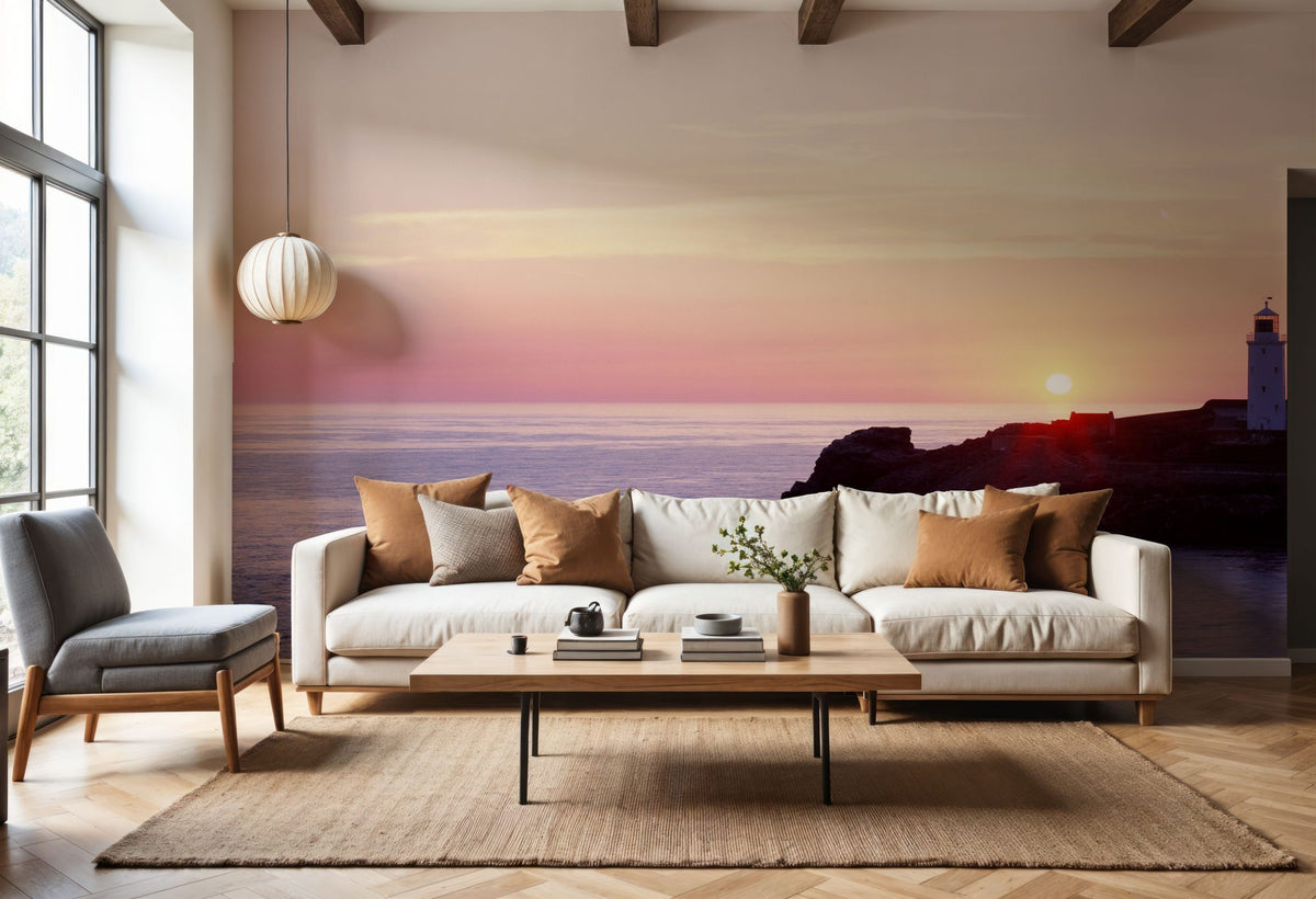 Twilight Beacon Mural Wallpaper - room preview 06