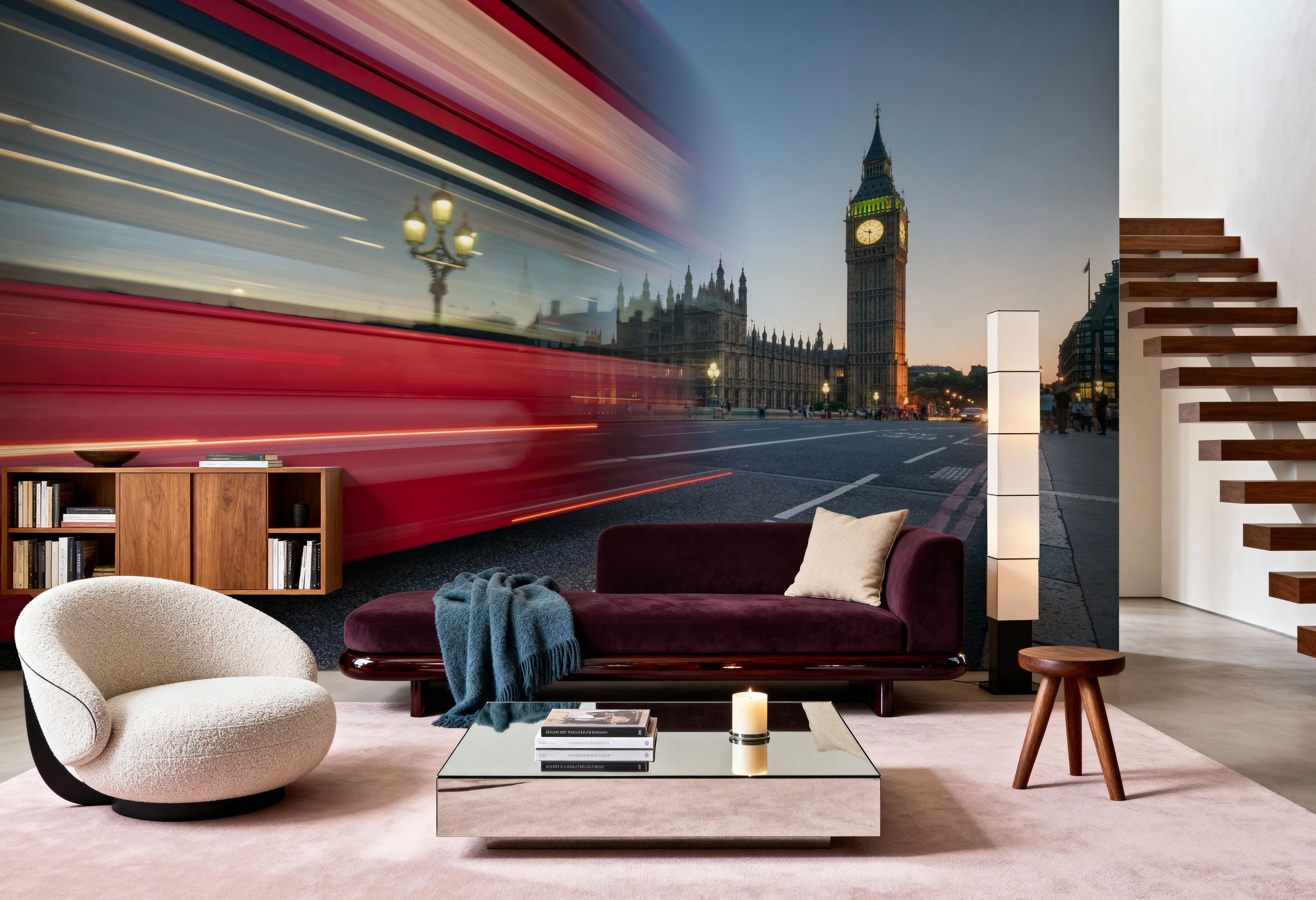 London Buzzing Mural Wallpaper