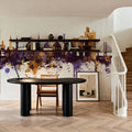 Copenhagen Skyline Purple & Gold Mural Wallpaper - room preview 06