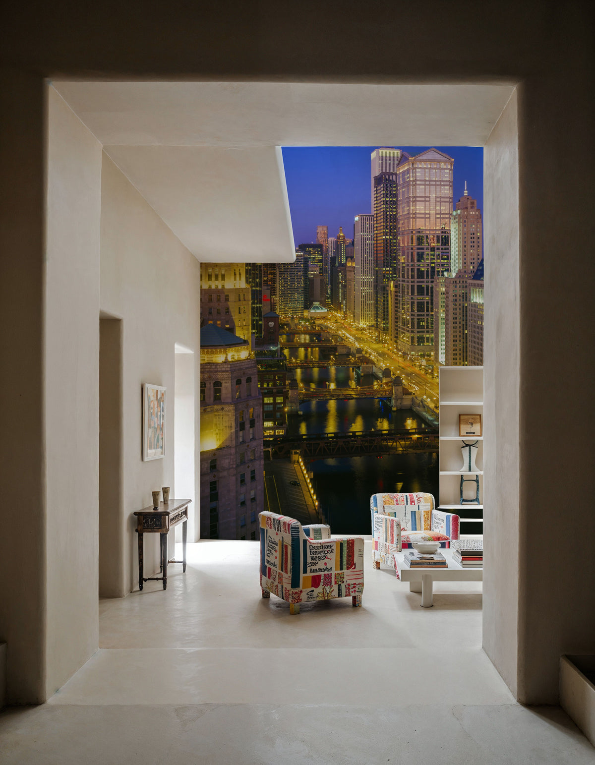 Luminous Metropolis Mural Wallpaper - room preview 06