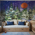 Winter Night Mural Wallpaper - room preview 06