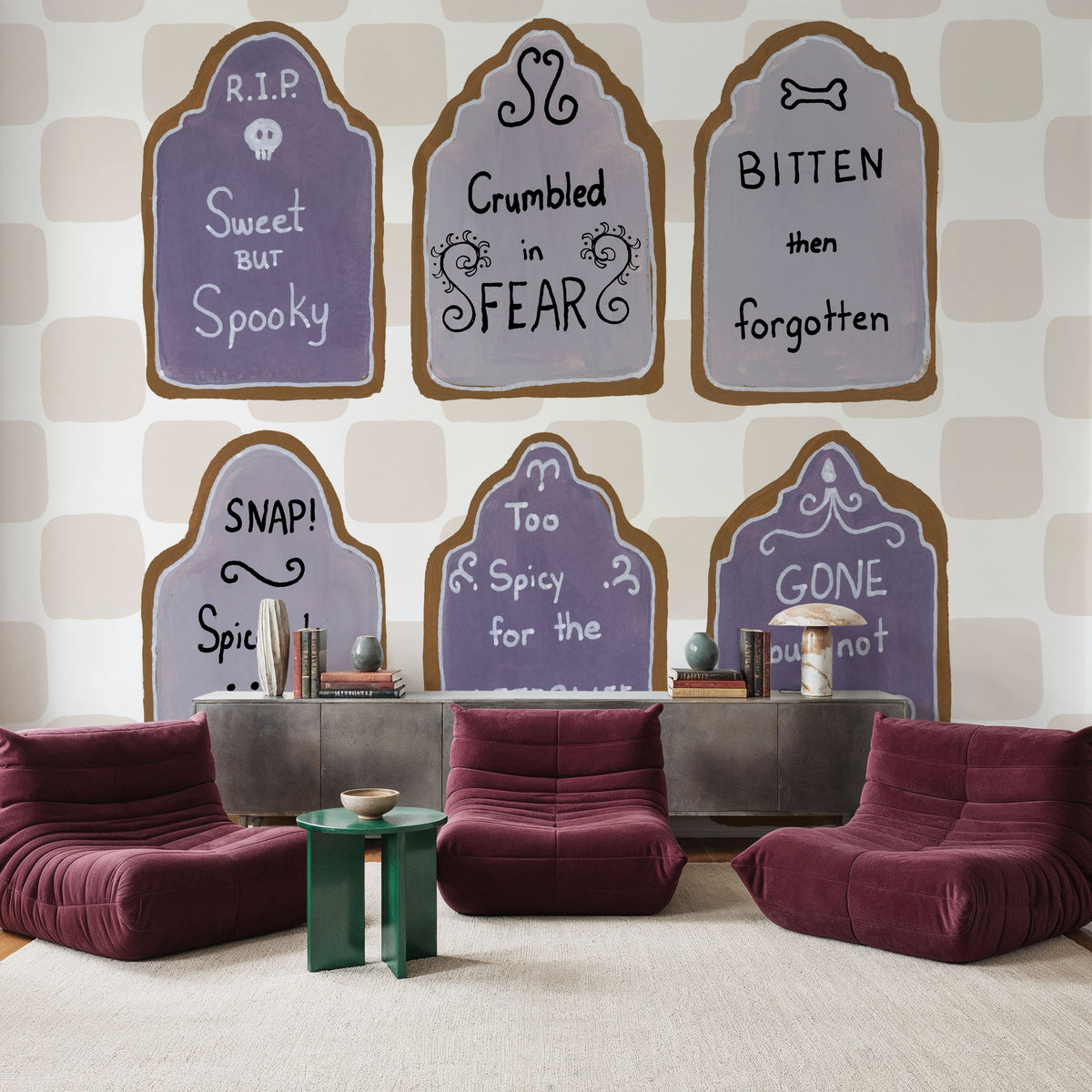 Spooky Gingerbread Manor IV Mural Wallpaper - room preview 06