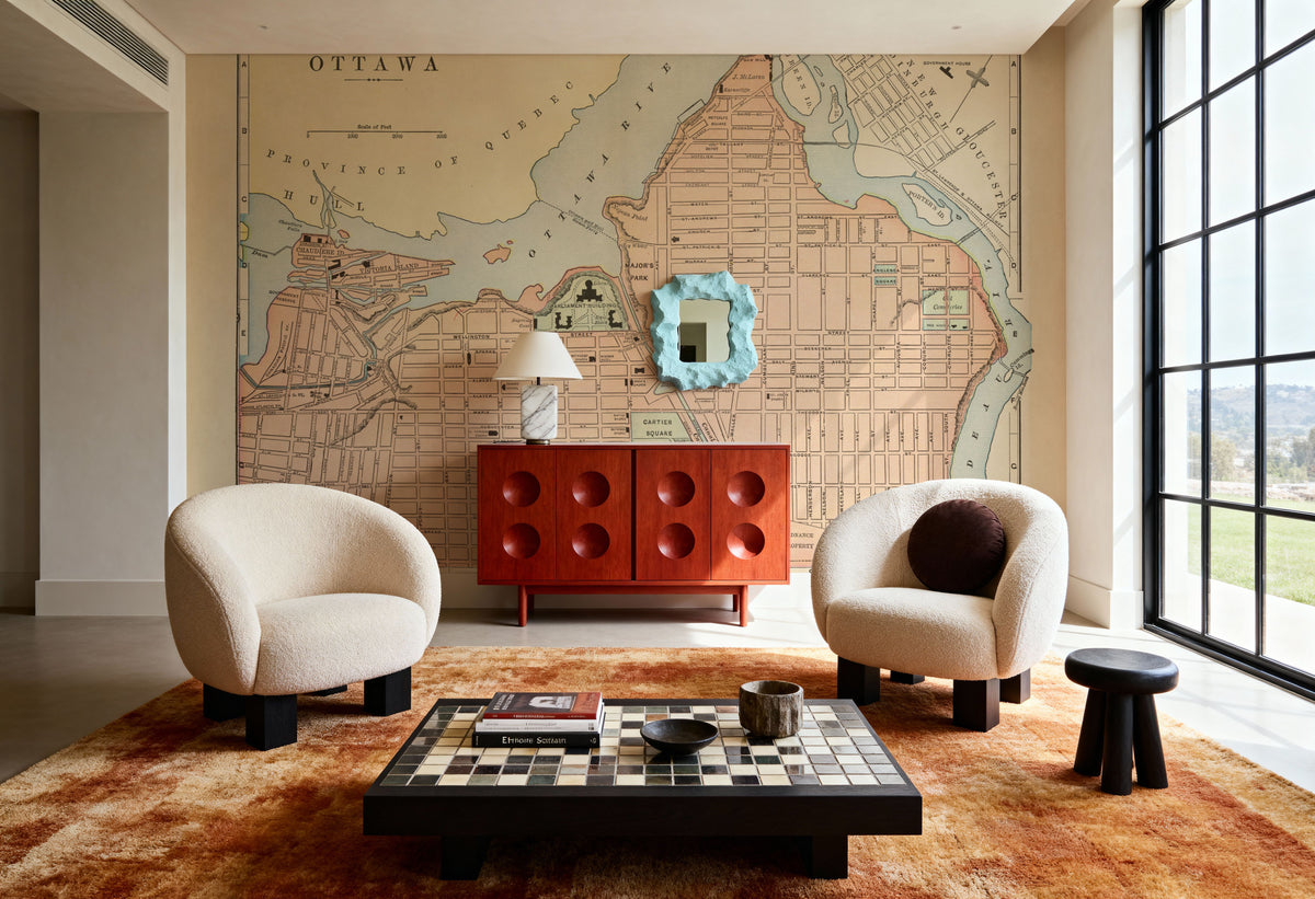 Map of Ottawa Mural Wallpaper - room preview 06