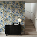 Whispers of the Mountain Pattern, White Mural Wallpaper - room preview 06