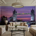 London Twilight Splendor Mural Wallpaper - Blue Tone - room preview 06