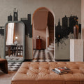 Derby England Skyline Concrete Mural Wallpaper - room preview 06