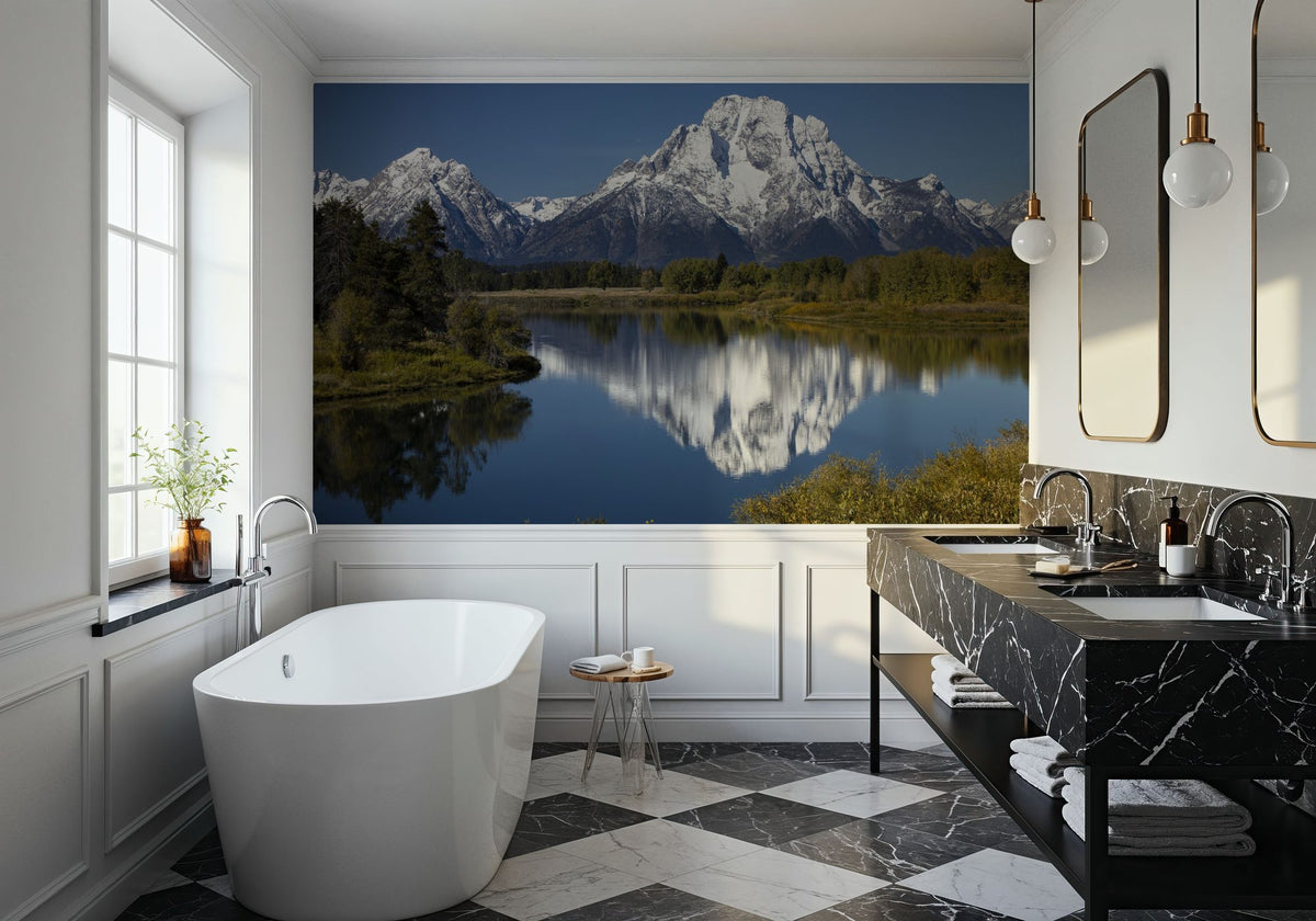 Mountain Mirror Lake Mural Wallpaper - room preview 06