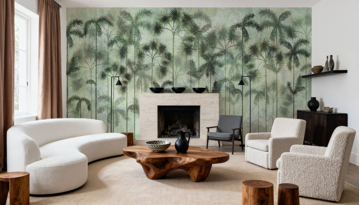 Tropical Trees Mural Wallpaper - room preview 06