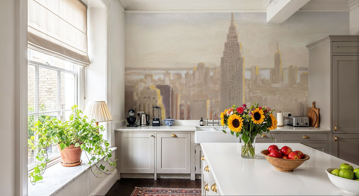 Downtown Dawn Mural Wallpaper - room preview 06