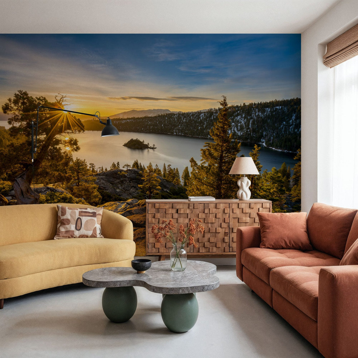 Tahoe Sunrise Mural Wallpaper - room preview 06