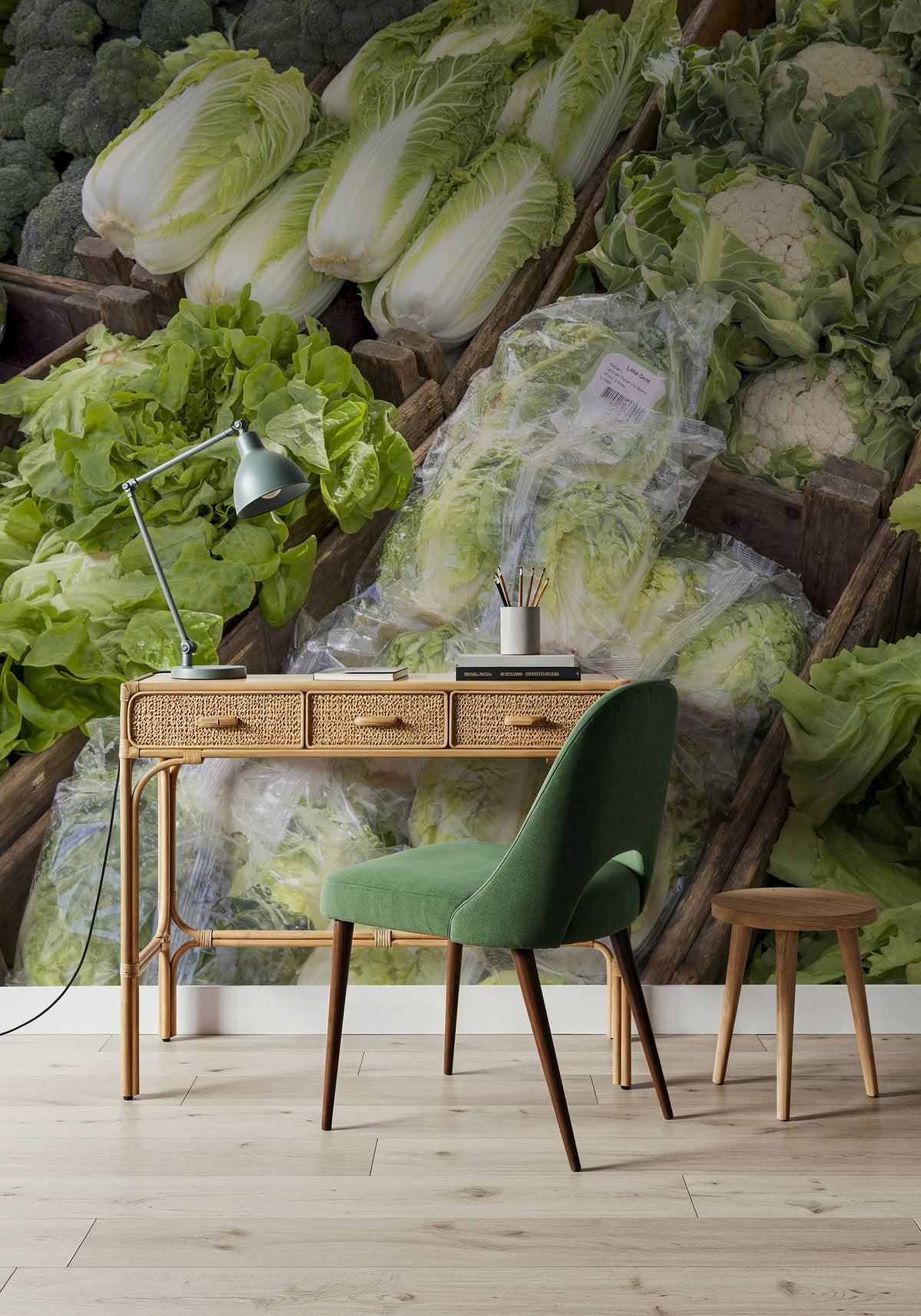 Farmers' Market Harvest Mural Wallpaper - room preview 06