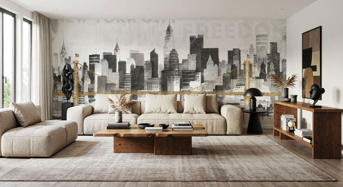 New York Skyline II Mural Wallpaper - room preview 06