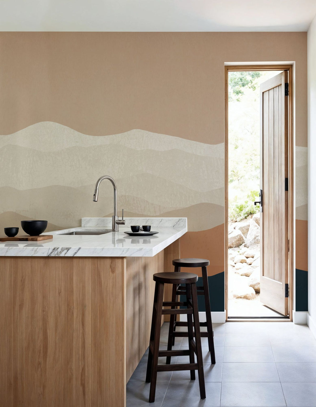 Mojave Mountains Mural Wallpaper - room preview 06