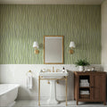 Swaying Lines, Pistachio Mural Wallpaper - room preview 06