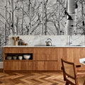 Silver Birch Symphony Mural Wallpaper - room preview 06