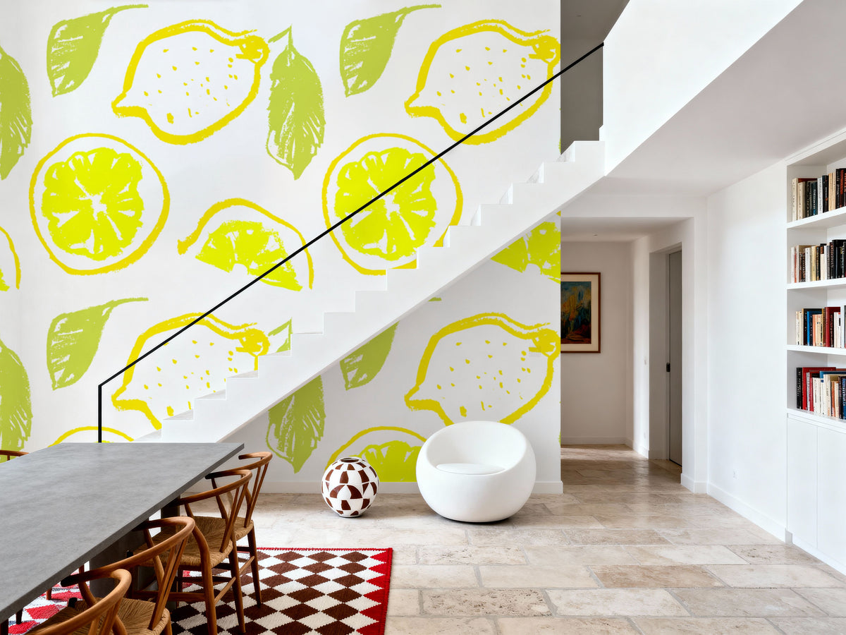 Summer Lemon Love Mural Wallpaper - room preview 06