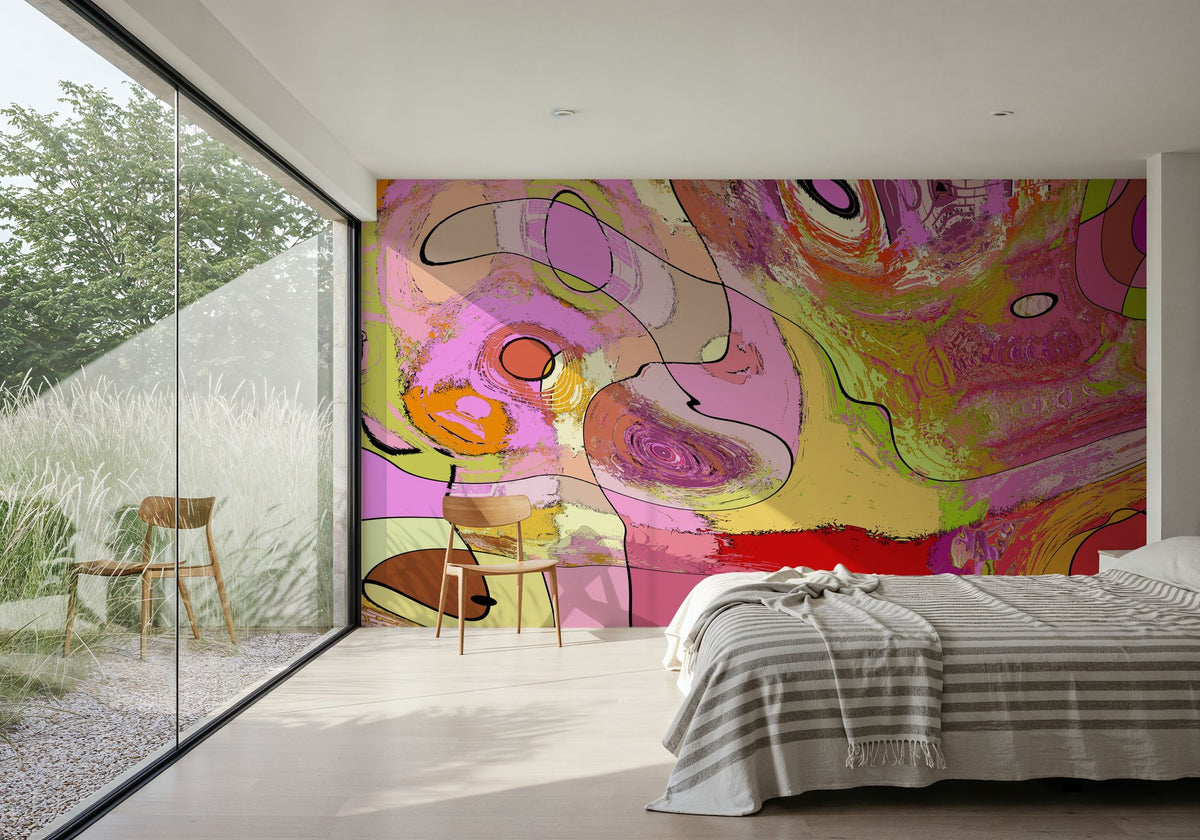 Hypnotic Tree Mural Wallpaper - room preview 06