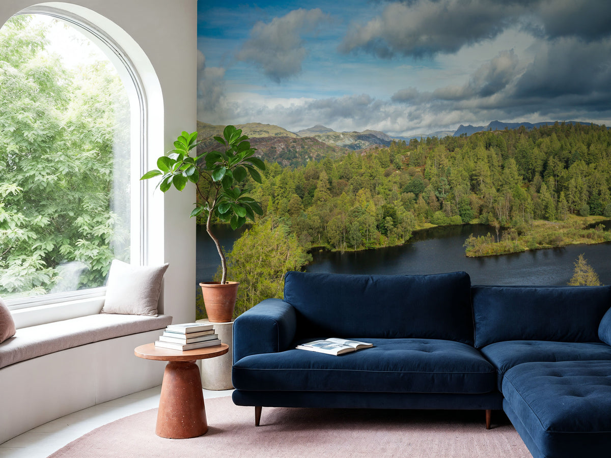 Forest Lake Mural Wallpaper - room preview 06