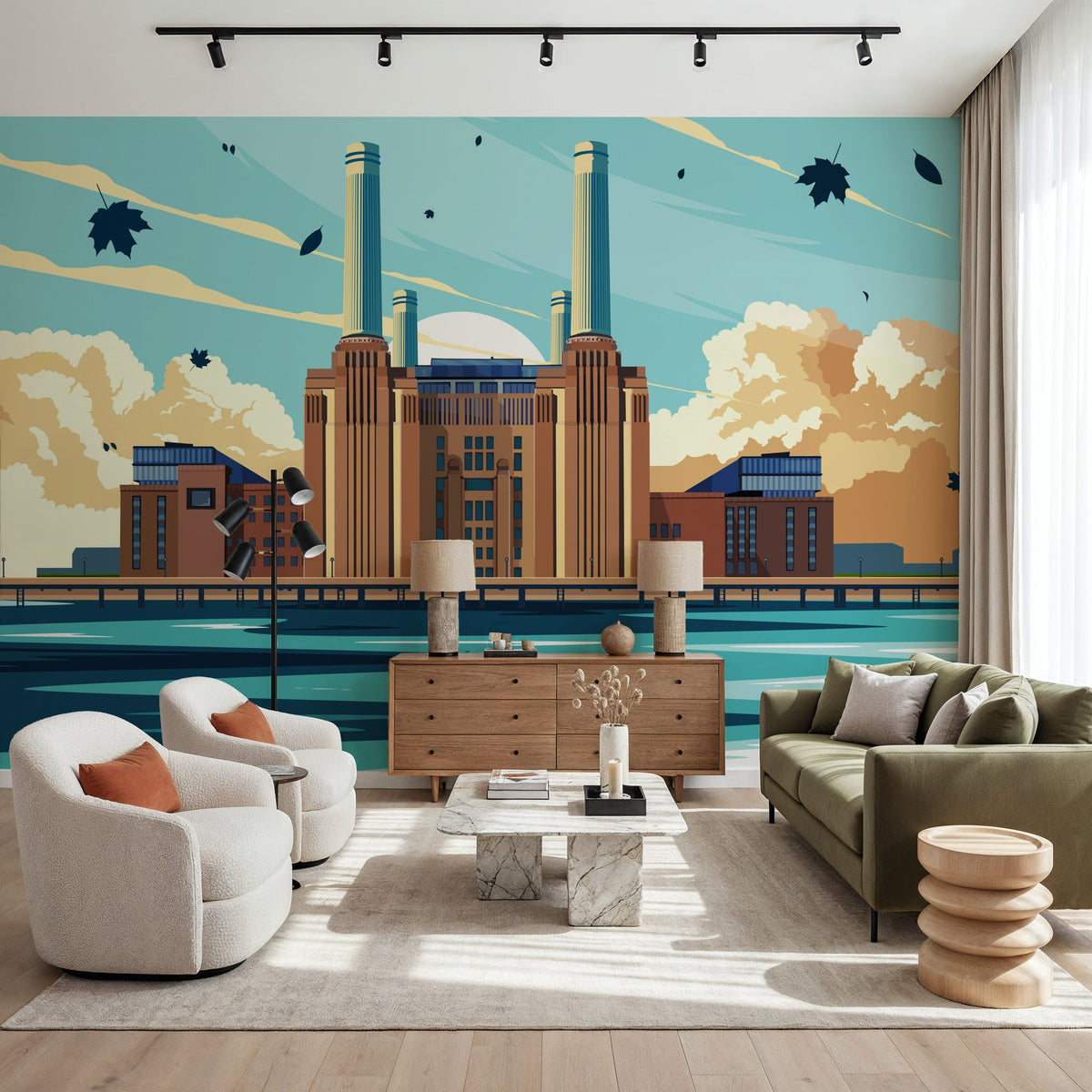 Travel Battersea Mural Wallpaper - room preview 06