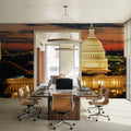 Capitol Twilight Red Mural Wallpaper - room preview 06