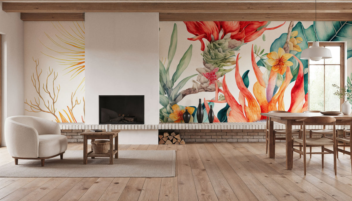 Fantasy Blooms Mural Wallpaper - room preview 06