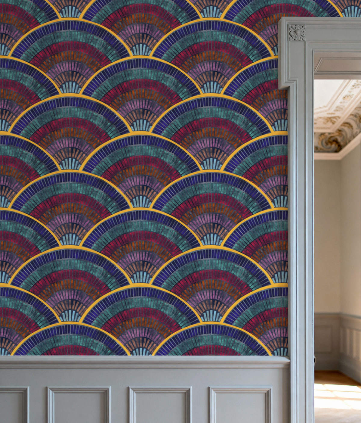 Moody Tiles, Cool Mural Wallpaper - room preview 06