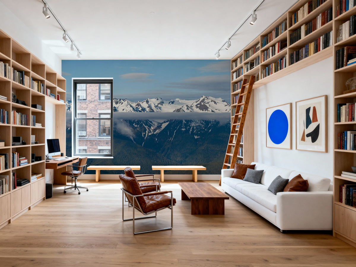 Snowy Tops Mural Wallpaper - room preview 06
