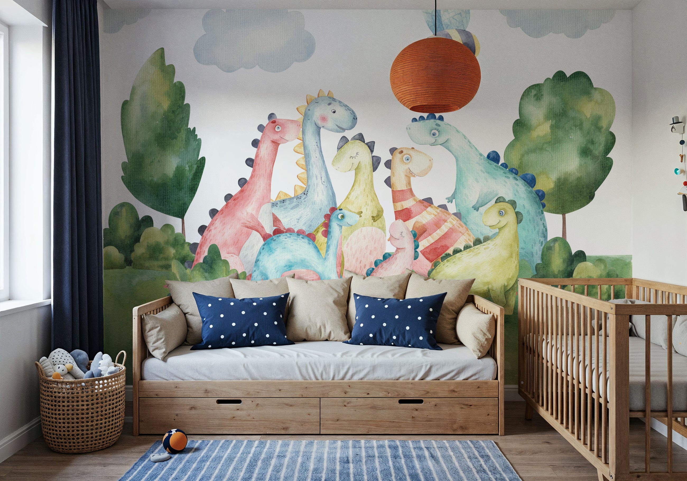 Dinosaur Family Mural Wallpaper
