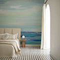 Turquoise Sea Waves I Mural Wallpaper - room preview 06