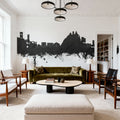 Monterosso Al Mare Italy Skyline Black & White Mural Wallpaper - room preview 06