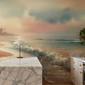 Calm Tropical Beach Sunrise Mural Wallpaper - room preview 06