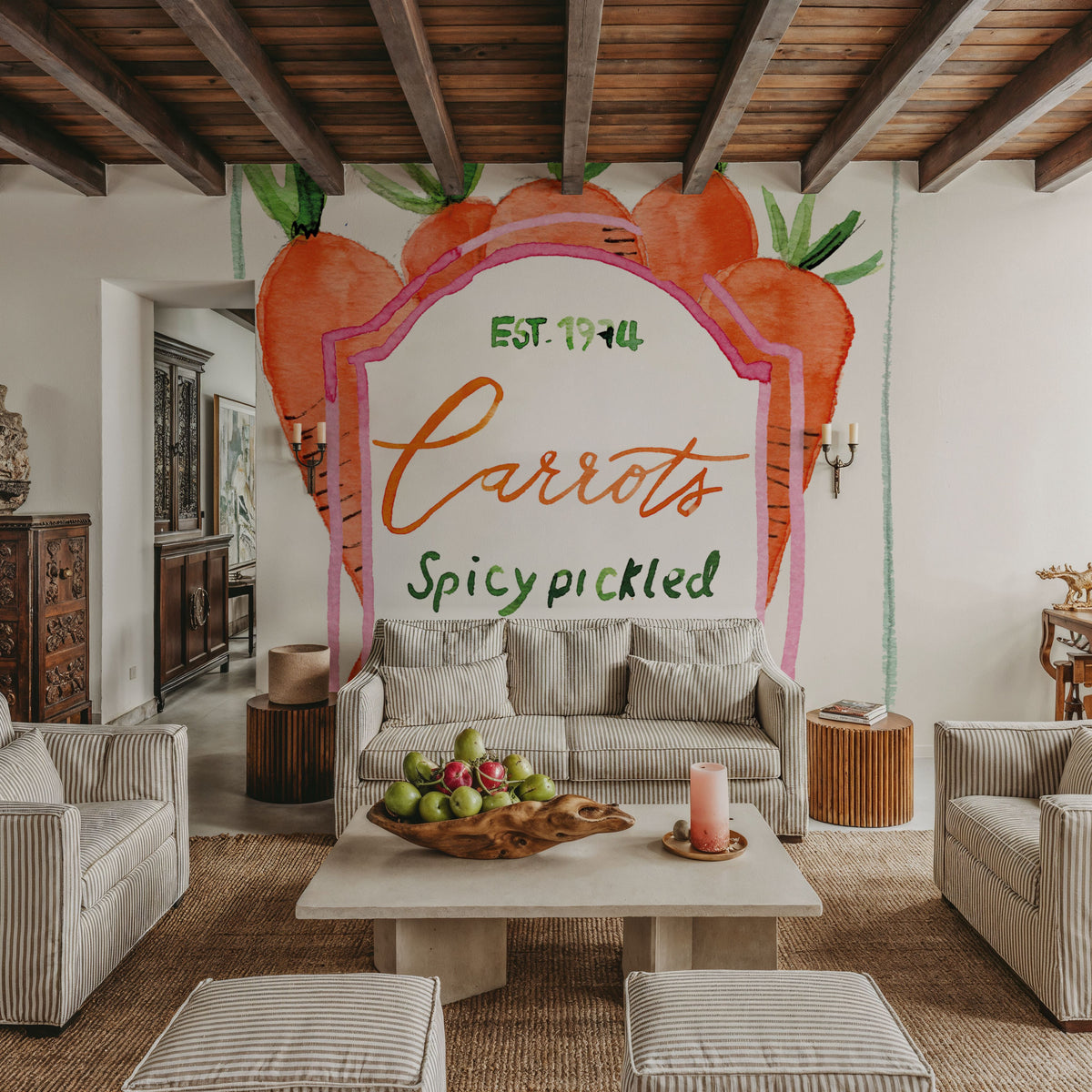 Jarred Carrots Mural Wallpaper - room preview 06