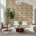 Homley Geometry, Beige Mural Wallpaper - room preview 06