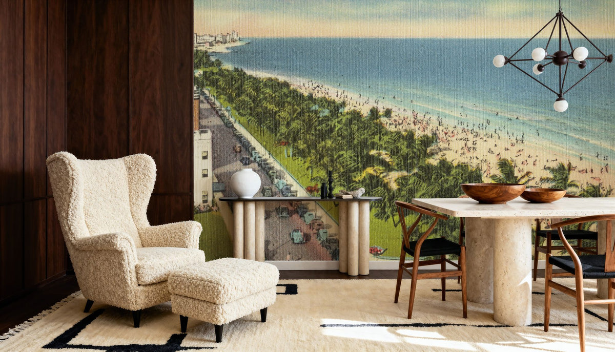 Ocean Drive Mural Wallpaper - room preview 06