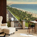 Ocean Drive Mural Wallpaper - room preview 06