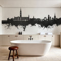 Salisbury England Skyline Black & White Mural Wallpaper - room preview 06